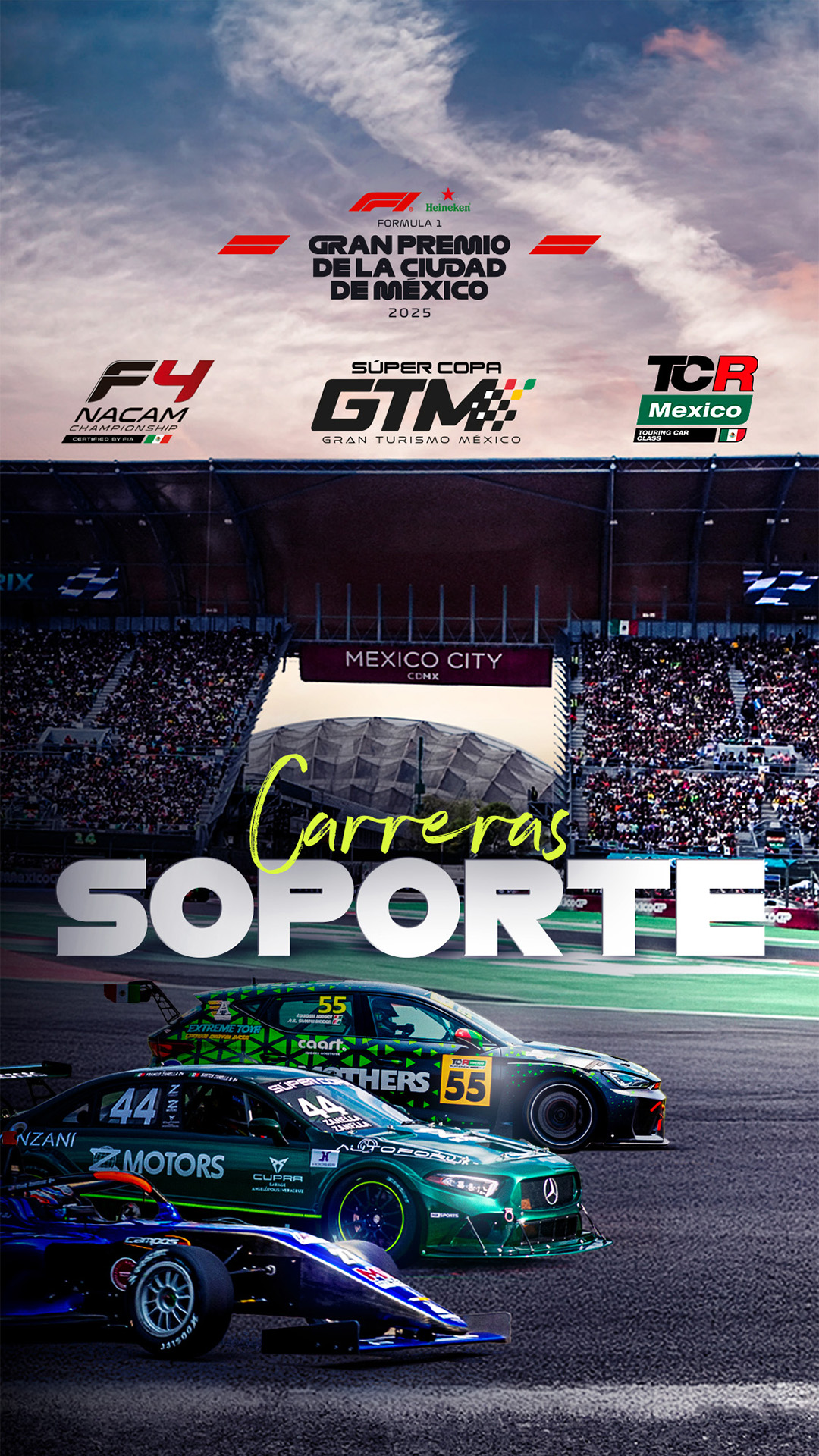 El rugido de los TCR México se une a la F1ESTA 2025