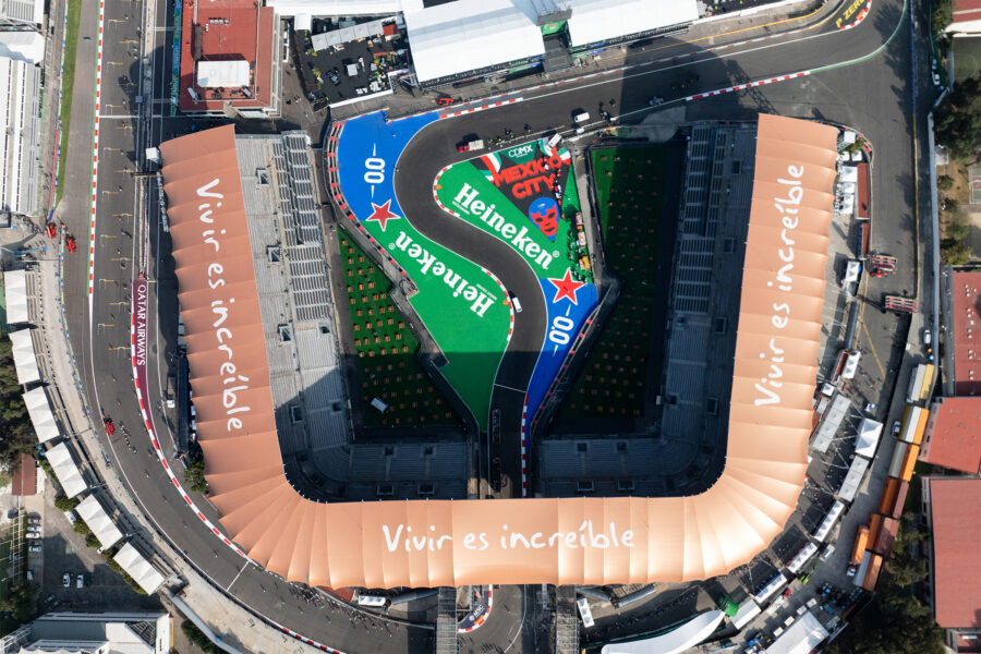 VISTA AÉREA DEL ESTADIO GNP SEGUROS PREVIO AL MÉXICO GP