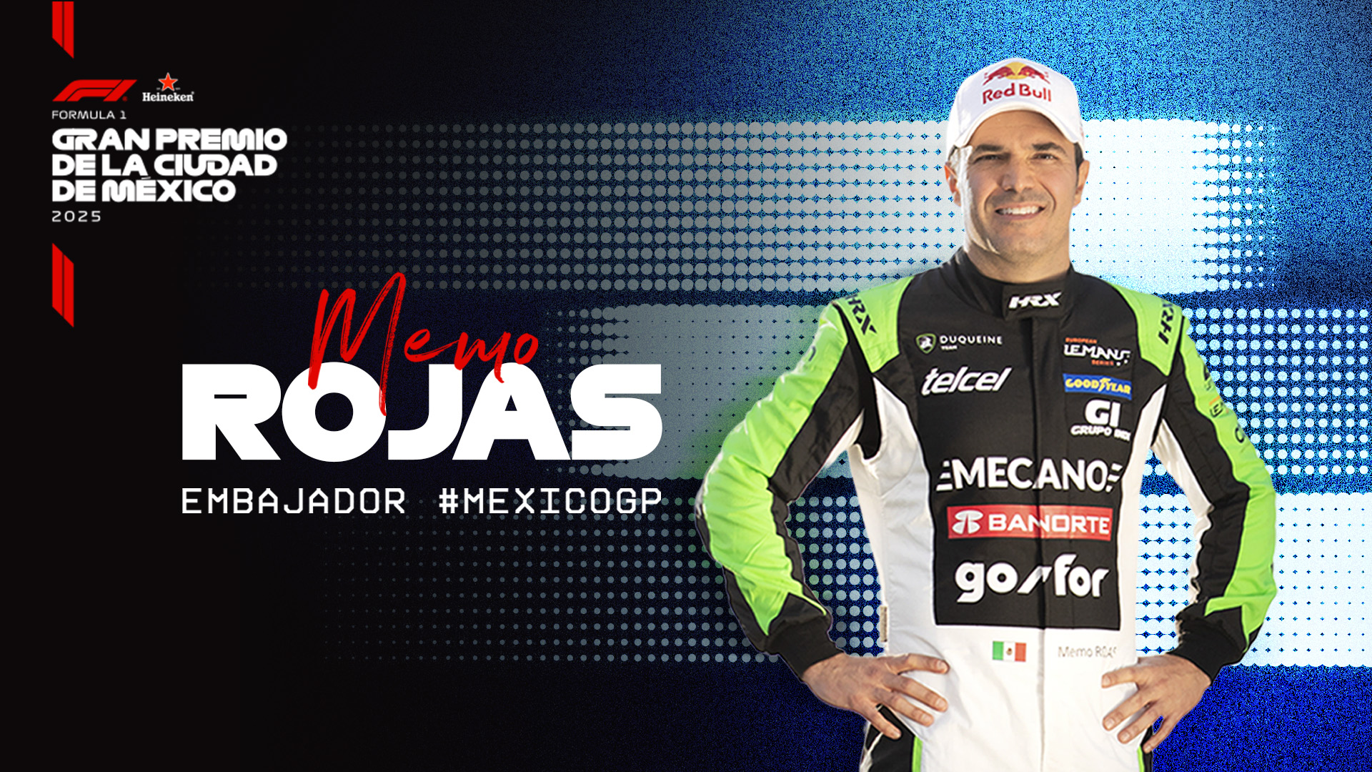 Memo Rojas Jr. es nombrado embajador del México GP 2025