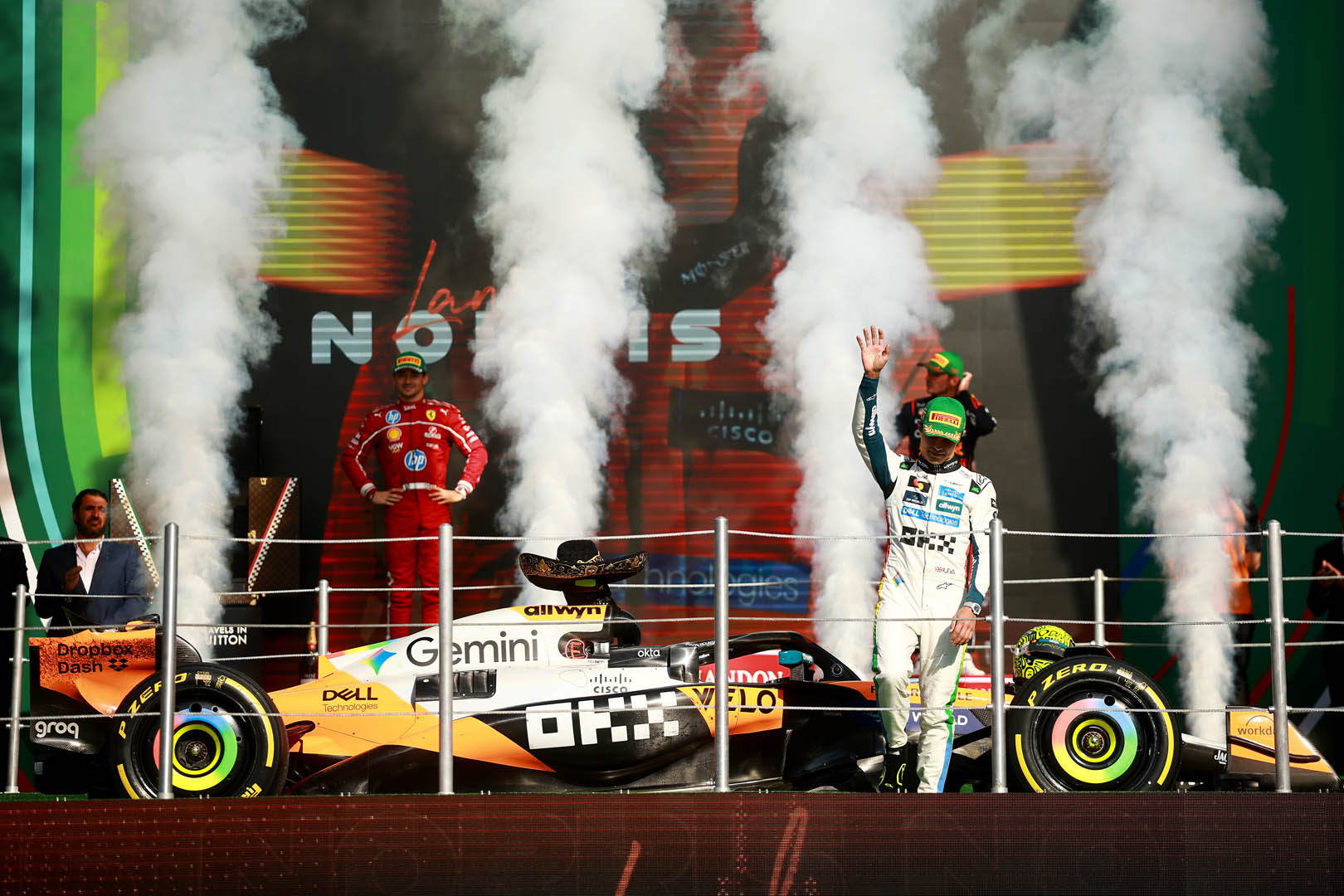 Norris podium