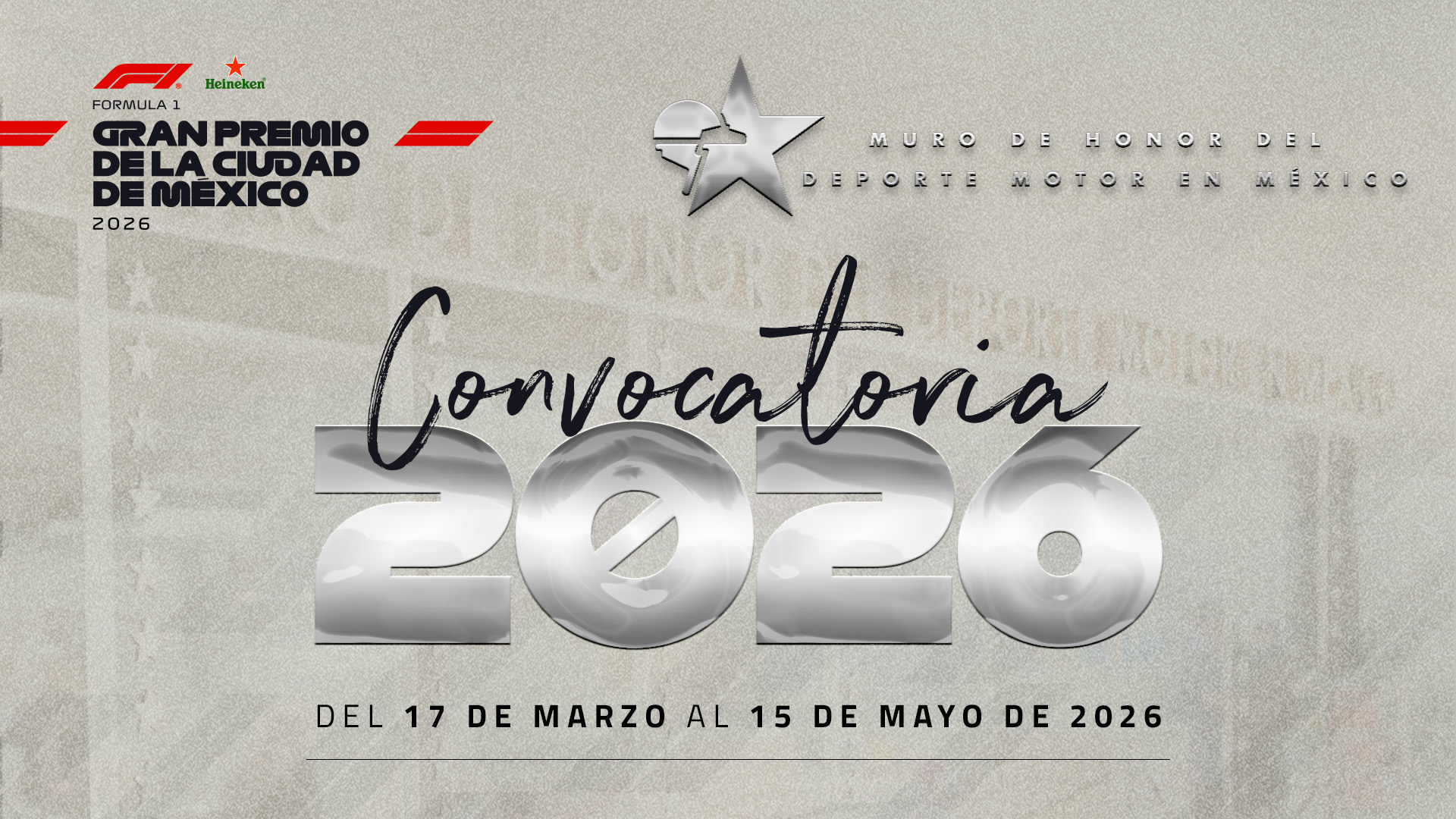 Inician postulaciones para integrar la generación 2026 del Muro de Honor del Deporte Motor en México