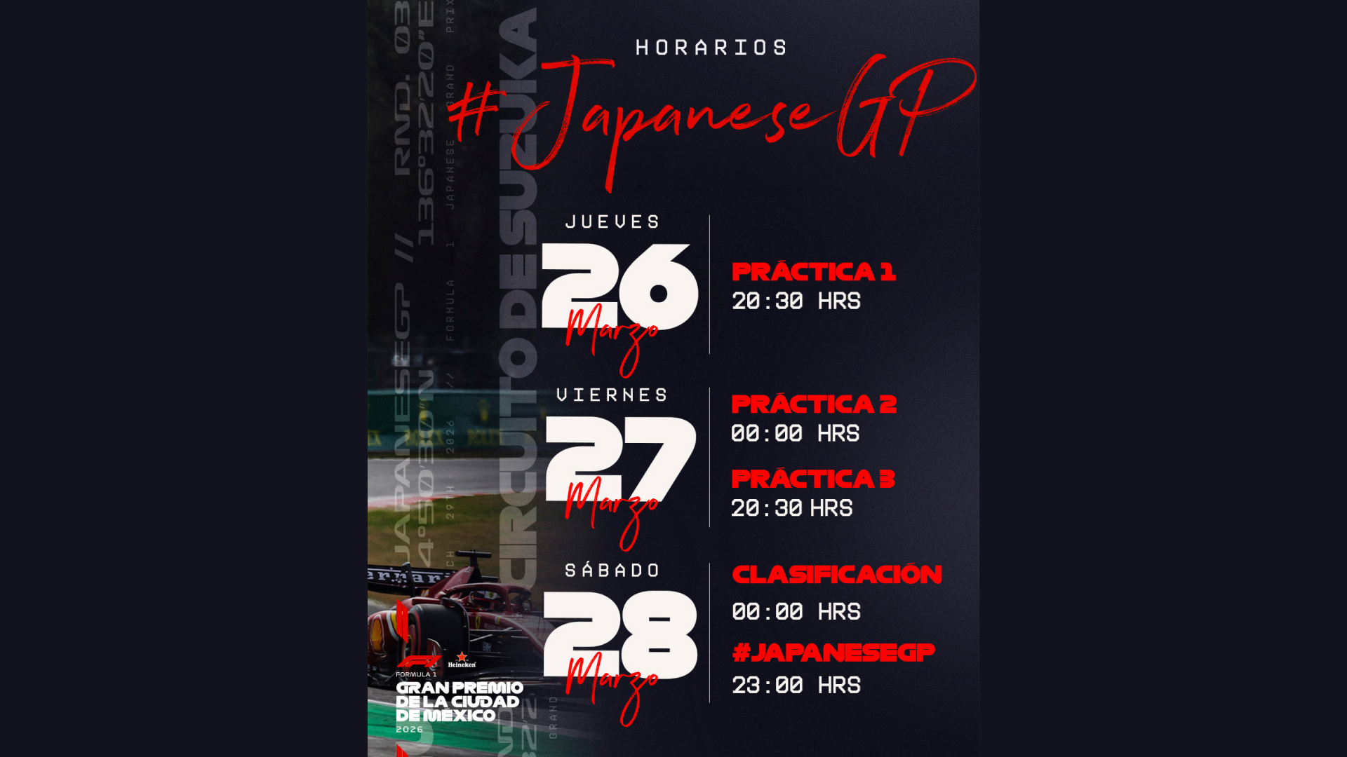 Formula 1: ¿Cuándo y dónde ver el Gran Premio de Japón 2026?