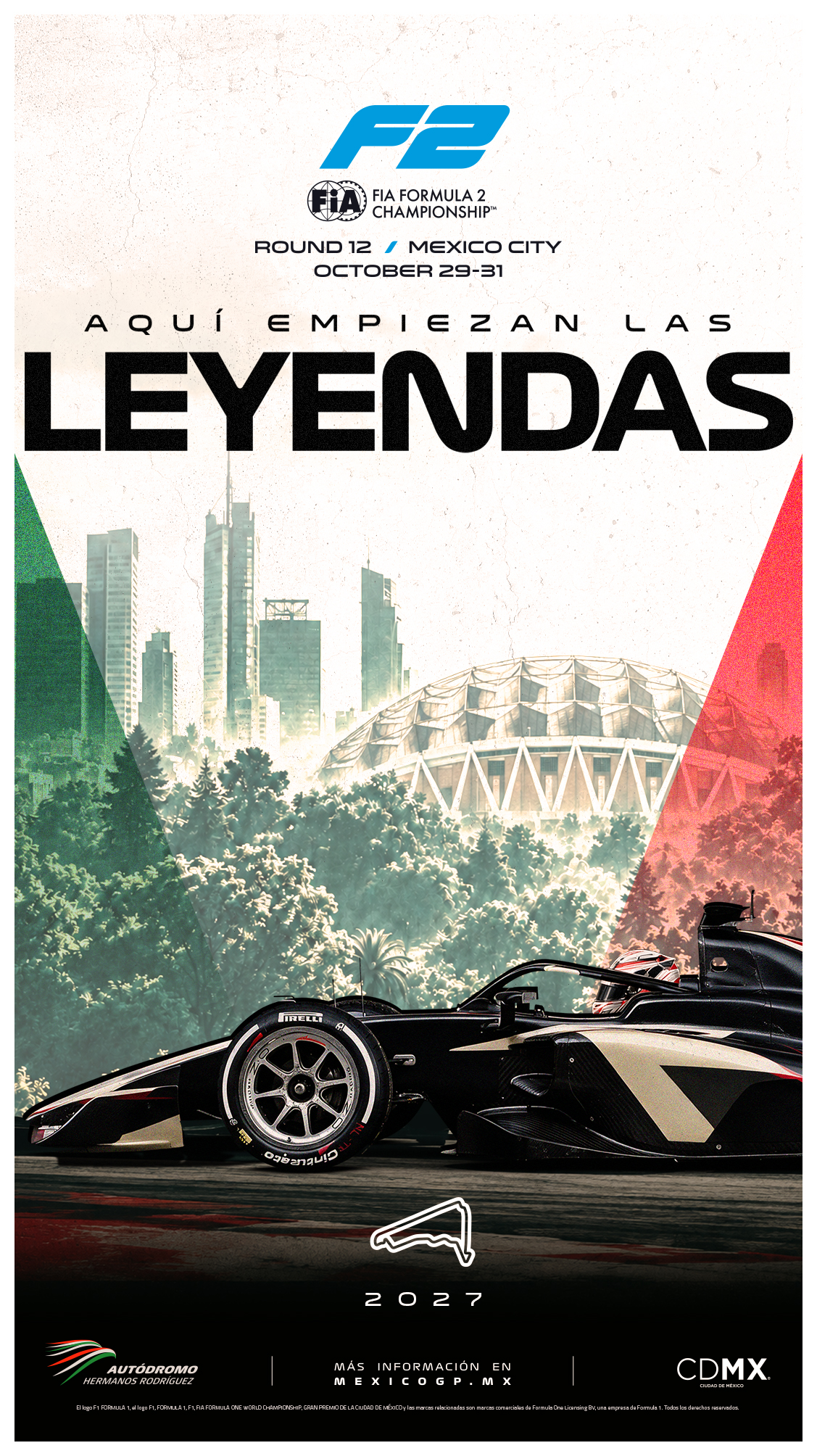 México recibe por primera vez una carrera de  FIA Formula 2 para 2027