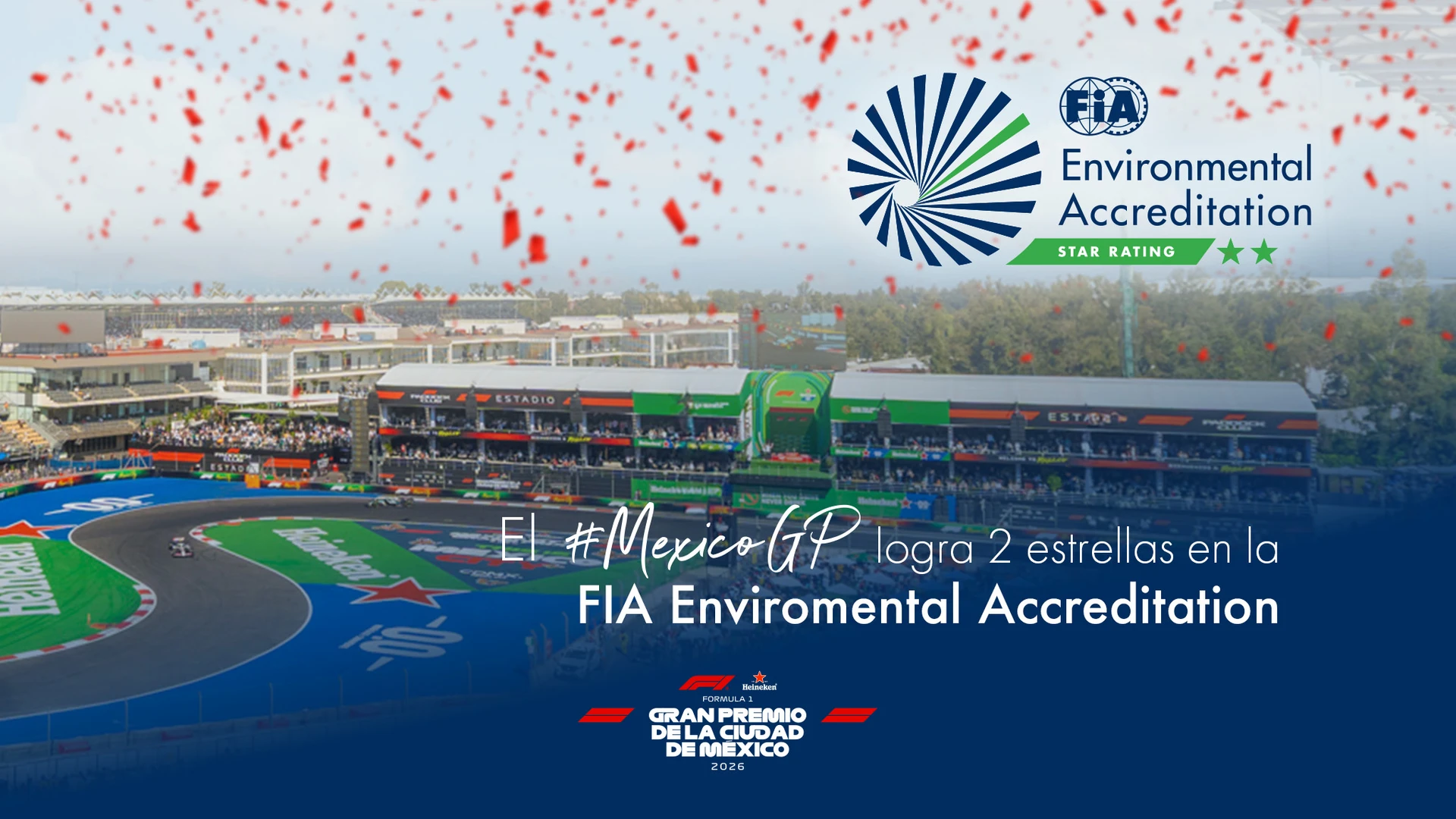 México GP recibe reconocimiento de dos estrellas por su estrategia de sostenibilidad