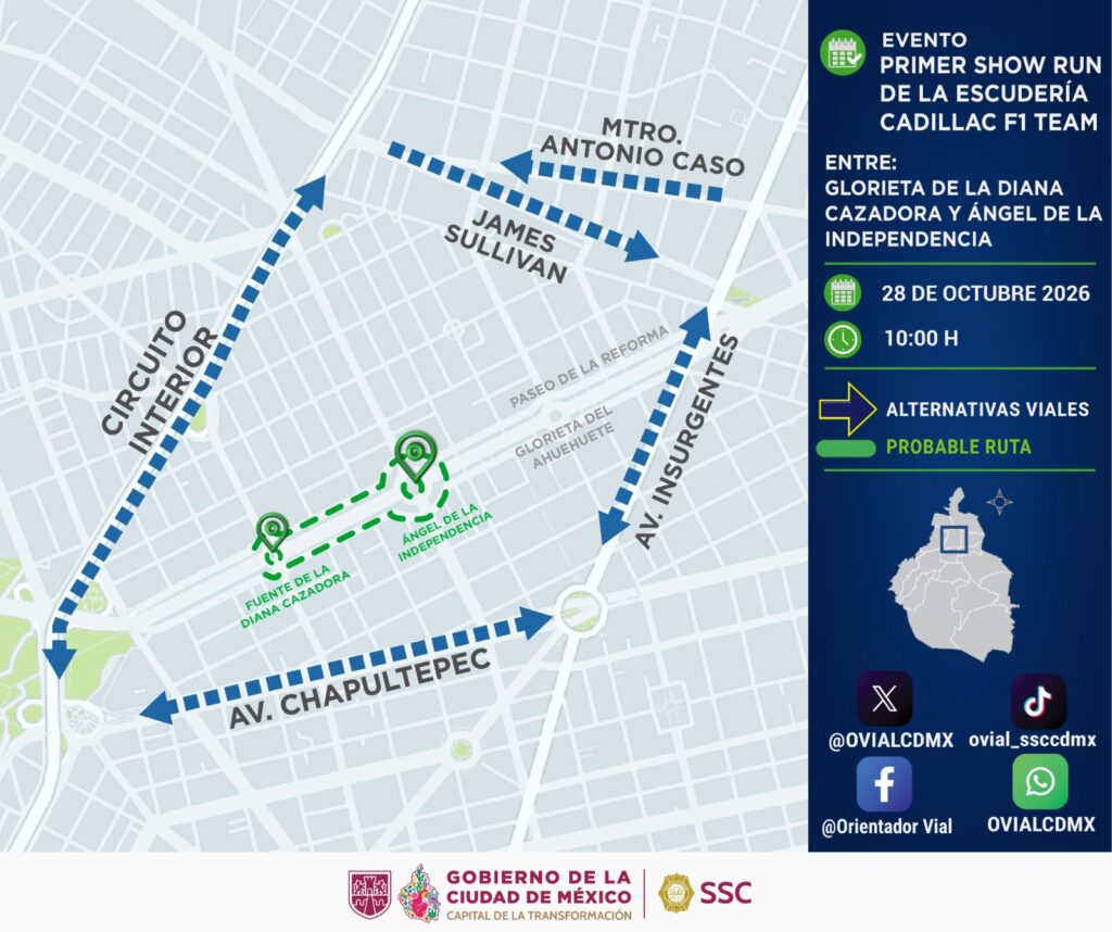 MexicoGP_SSCdesplegaraì_dispositivo_de_seguridad_y_vialidad por_Show_Run_de_Cadillac